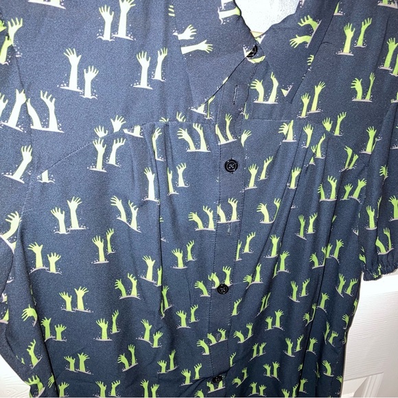 Black and Zombie Hands Caroline Blouse - Picture 8 of 13